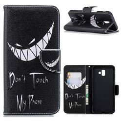 Crooked Grin Leather Wallet Case for Samsung Galaxy J6 Plus / J6 Prime