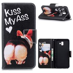 Lovely Pig Ass Leather Wallet Case for Samsung Galaxy J6 Plus / J6 Prime