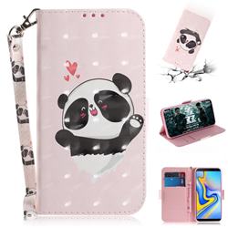 Heart Cat 3D Painted Leather Wallet Phone Case for Samsung Galaxy J6 Plus / J6 Prime