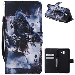 Skull Magician PU Leather Wallet Case for Samsung Galaxy J6 Plus / J6 Prime