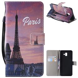 Paris Eiffel Tower PU Leather Wallet Case for Samsung Galaxy J6 Plus / J6 Prime