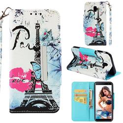 Lip Tower Big Metal Buckle PU Leather Wallet Phone Case for Samsung Galaxy J6 Plus / J6 Prime
