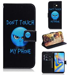 Not Touch My Phone PU Leather Wallet Case for Samsung Galaxy J6 Plus / J6 Prime
