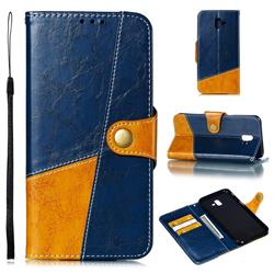 Retro Magnetic Stitching Wallet Flip Cover for Samsung Galaxy J6 Plus / J6 Prime - Blue