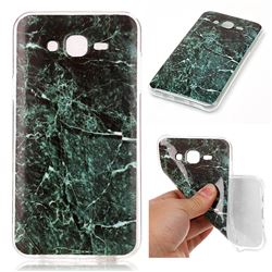Dark Green Soft TPU Marble Pattern Case for Samsung Galaxy J7 2015 J700