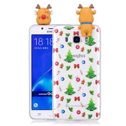 Christmas Bow Soft 3D Climbing Doll Soft Case for Samsung Galaxy J7 2016 J710