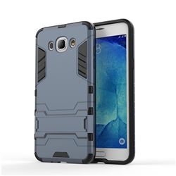 Armor Premium Tactical Grip Kickstand Shockproof Dual Layer Rugged Hard Cover for Samsung Galaxy J7 2016 J710 - Navy