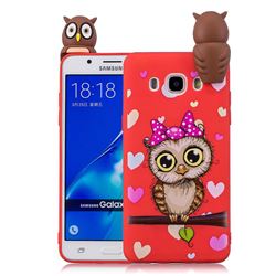 Bow Owl Soft 3D Climbing Doll Soft Case for Samsung Galaxy J7 2016 J710
