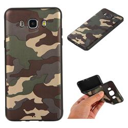 Camouflage Soft TPU Back Cover for Samsung Galaxy J7 2016 J710 - Gold Green