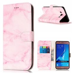 Pink Marble PU Leather Wallet Case for Samsung Galaxy J7 2016 J710