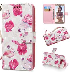 Flamingo 3D Painted Leather Wallet Phone Case for Samsung Galaxy J7 2016 J710