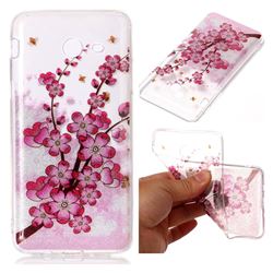 Branches Plum Blossom Super Clear Flash Powder Shiny Soft TPU Back Cover for Samsung Galaxy J7 2017 Halo US Edition