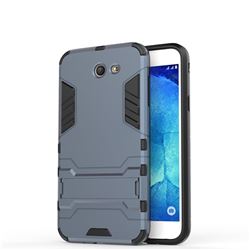 Armor Premium Tactical Grip Kickstand Shockproof Dual Layer Rugged Hard Cover for Samsung Galaxy J7 2017 Halo US Edition - Navy