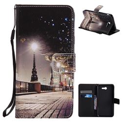 City Night View PU Leather Wallet Case for Samsung Galaxy J7 2017 Halo US Edition