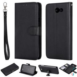 Retro Greek Detachable Magnetic PU Leather Wallet Phone Case for Samsung Galaxy J7 2017 Halo US Edition - Black