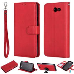 Retro Greek Detachable Magnetic PU Leather Wallet Phone Case for Samsung Galaxy J7 2017 Halo US Edition - Red