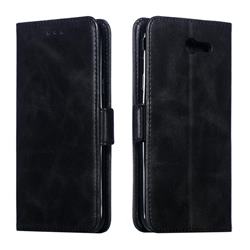 Retro Classic Calf Pattern Leather Wallet Phone Case for Samsung Galaxy J7 2017 Halo US Edition - Black