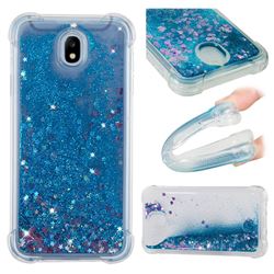 Dynamic Liquid Glitter Sand Quicksand TPU Case for Samsung Galaxy J7 2017 J730 Eurasian - Blue Love Heart