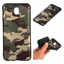 Camouflage Soft TPU Back Cover for Samsung Galaxy J7 2017 J730 Eurasian - Gold Green