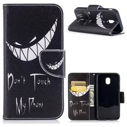 Crooked Grin Leather Wallet Case for Samsung Galaxy J7 2017 J730