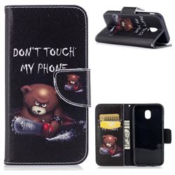 Chainsaw Bear Leather Wallet Case for Samsung Galaxy J7 2017 J730