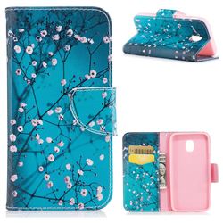 Blue Plum Leather Wallet Case for Samsung Galaxy J7 2017 J730