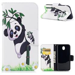Bamboo Panda Leather Wallet Case for Samsung Galaxy J7 2017 J730