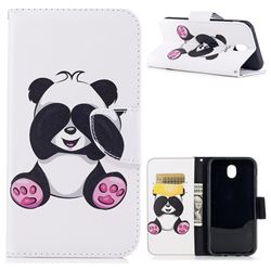 Lovely Panda Leather Wallet Case for Samsung Galaxy J7 2017 J730