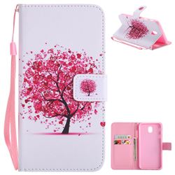 Colored Red Tree PU Leather Wallet Case for Samsung Galaxy J7 2017 J730 Eurasian