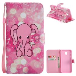 Pink Elephant PU Leather Wallet Case for Samsung Galaxy J7 2017 J730 Eurasian