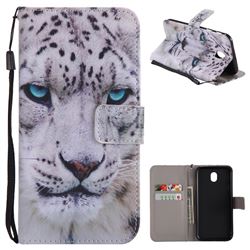 White Leopard PU Leather Wallet Case for Samsung Galaxy J7 2017 J730 Eurasian