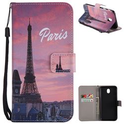Paris Eiffel Tower PU Leather Wallet Case for Samsung Galaxy J7 2017 J730 Eurasian