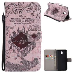 Castle The Marauders Map PU Leather Wallet Case for Samsung Galaxy J7 2017 J730 Eurasian