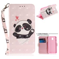 Heart Cat 3D Painted Leather Wallet Phone Case for Samsung Galaxy J7 2017 J730 Eurasian