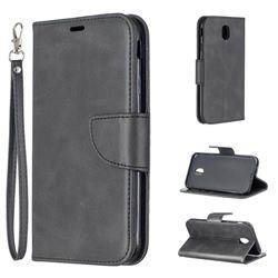 Classic Sheepskin PU Leather Phone Wallet Case for Samsung Galaxy J7 2017 J730 Eurasian - Black