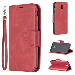 Classic Sheepskin PU Leather Phone Wallet Case for Samsung Galaxy J7 2017 J730 Eurasian - Red