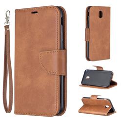 Classic Sheepskin PU Leather Phone Wallet Case for Samsung Galaxy J7 2017 J730 Eurasian - Brown