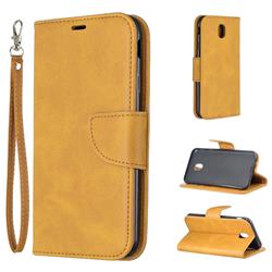 Classic Sheepskin PU Leather Phone Wallet Case for Samsung Galaxy J7 2017 J730 Eurasian - Yellow
