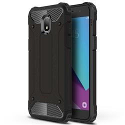 King Kong Armor Premium Shockproof Dual Layer Rugged Hard Cover for Samsung Galaxy J7 (2018) - Black Gold