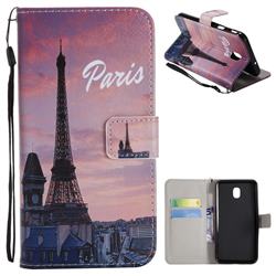 Paris Eiffel Tower PU Leather Wallet Case for Samsung Galaxy J7 (2018)