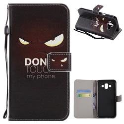 Angry Eyes PU Leather Wallet Case for Samsung Galaxy J7 Duo