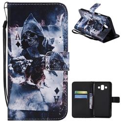 Skull Magician PU Leather Wallet Case for Samsung Galaxy J7 Duo