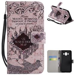 Castle The Marauders Map PU Leather Wallet Case for Samsung Galaxy J7 Duo