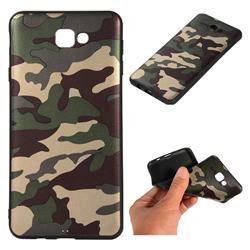 Camouflage Soft TPU Back Cover for Samsung Galaxy J7 Prime G610 - Gold Green