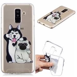 Selfie Dog Clear Varnish Soft Phone Back Cover for Samsung Galaxy J8