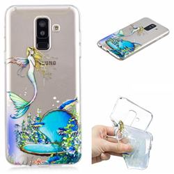 Mermaid Clear Varnish Soft Phone Back Cover for Samsung Galaxy J8