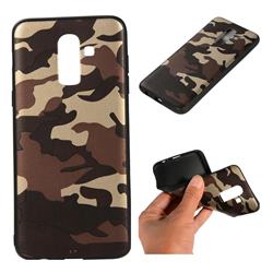 Camouflage Soft TPU Back Cover for Samsung Galaxy J8 - Gold Coffee