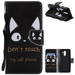 Cat Ears PU Leather Wallet Case for Samsung Galaxy J8