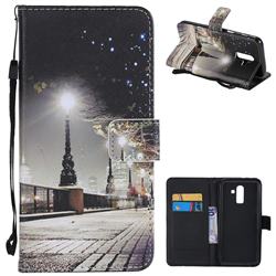 City Night View PU Leather Wallet Case for Samsung Galaxy J8