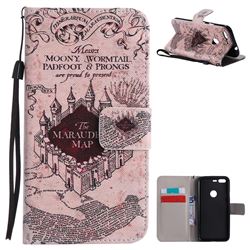 Castle The Marauders Map PU Leather Wallet Case for Google Pixel
